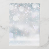 Annonce de naissance à motif or feuille d'or Merri (Verso)