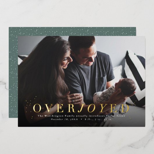 Annonce de naissance avec une photo de vacances en (Recto/Verso)