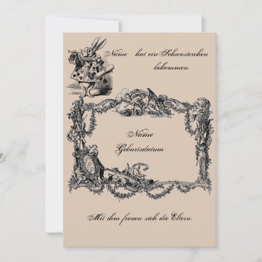 Annonce de naissance – Carte de naissance (Devant)