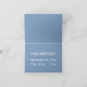 Annonce de naissance Cœur Bleu et Blanc (Intérieur)