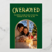 Annonce de naissance de bébé Luxe Evergreen Photo (Recto)