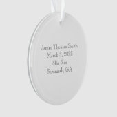 Annonce de naissance de bébé PHOTO Unisexe Noir Bl (devant)