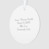 Annonce de naissance de bébé PHOTO Unisexe Noir Bl (devant)