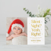 Annonce de naissance fête de Noël en véritable feu (Debout devant)