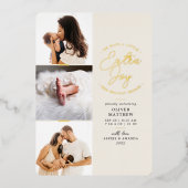 Annonce de naissance Fête verte Extra Joy Photo (Recto)