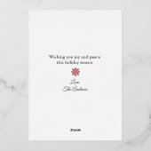 Annonce de Naissance Joyeux Noël Photo (Verso)