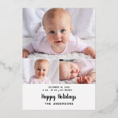 Annonce de naissance photo de vacances en Rose Gol (Verso)