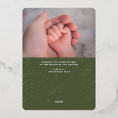 Annonce de naissance photo verte Extra Joy pour le (Verso)