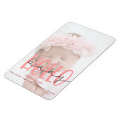 annonce de naissance rose fille Photo Magnet (Côté Gauche)