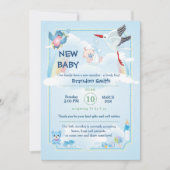 annonce de nouveau bébé garçon. Invitation (Devant)