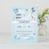 annonce de nouveau bébé garçon. Invitation (Debout devant)