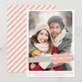 ANNONCE DE PHOTO SAVE THE DATE | CORAIL ET GRIS (Devant / Derrière)