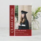 Annonce de remise de diplômes simple et invitation (Debout devant)