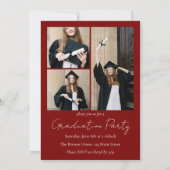 Annonce de remise de diplômes simple et invitation (Dos)