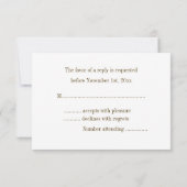 Annonce de réponse de mariage rustique campagne Bu (Dos)