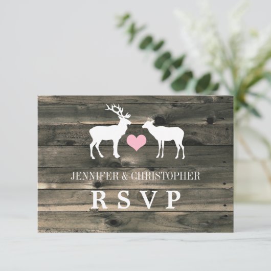 Annonce de réponse de mariage rustique de campagne (Debout devant)