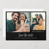 Annonce de Save the Date de photos chic moderne (Devant / Derrière)