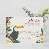Annonce de save the date tropicale (Debout devant)