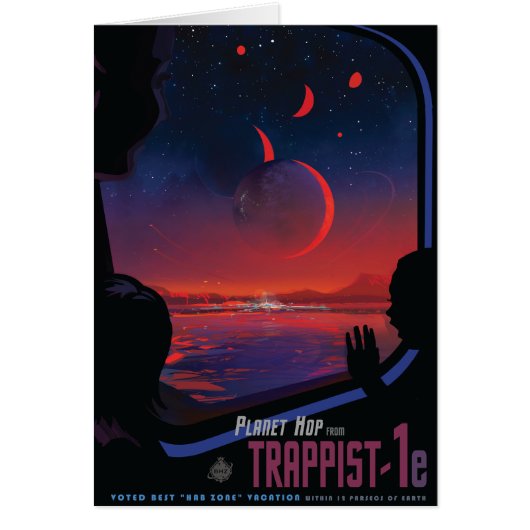Annonce de voyage Sci-Fi, Planet Trapist-1e (Devant)