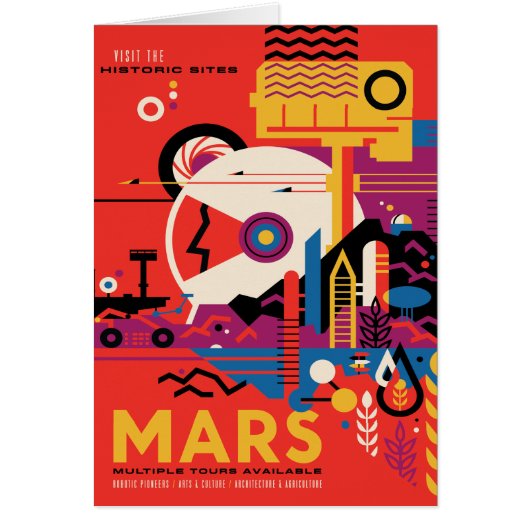 Annonce de voyage Sci-Fi, Planète Mars (Devant)