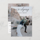 Annonce d'une Fuite en Amoureux Invitation (Devant / Derrière)