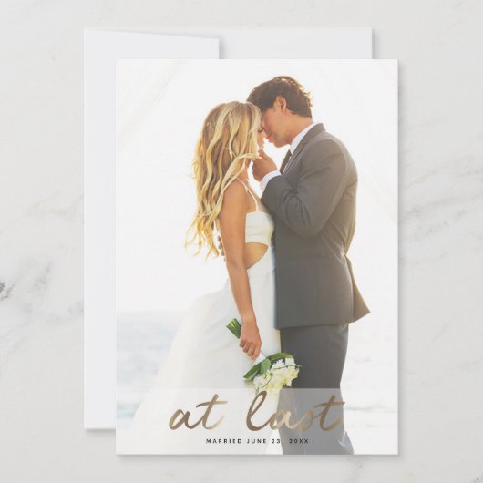 Annonce et invitation de mariage enfin arrivé (Devant)