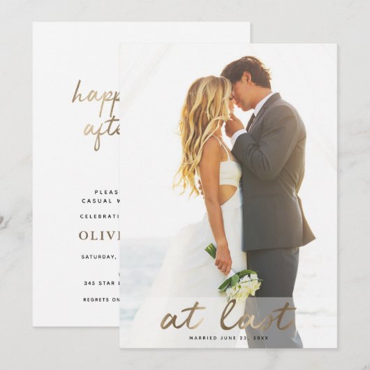 Annonce et invitation de mariage enfin arrivé (Devant / Derrière)