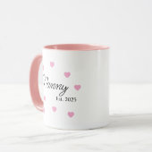Annonce personnalisée de naissance de bébé, Mug no (Devant gauche)