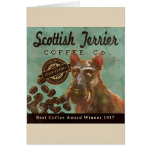 Annonce vintage de café de Terrier d'écossais,