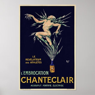 Annonce vintage de vin français d'art déco