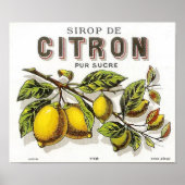 Annonce vintage Sirop de Citron - Poster (Devant)