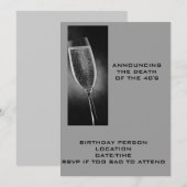 ANNONCER LA MORT DU INVITATION DES ANNÉES 40 (Devant / Derrière)