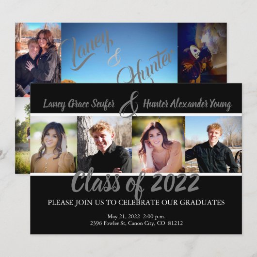 Annonces de diplôme Invitation (Devant / Derrière)