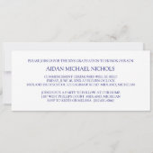 Annonces de diplôme/ Invitations de fête [Bleu] (Dos)