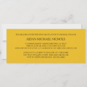 Annonces de fin d'études Invitations de fête [Or] (Dos)