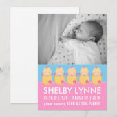 Annonces de naissance Carte photo de bébé (Devant / Derrière)