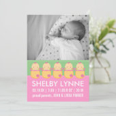 Annonces de naissance Carte photo de bébé (Debout devant)