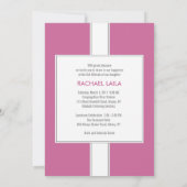 Annonces et invitations bat mitzvah {Mauve} (Dos)