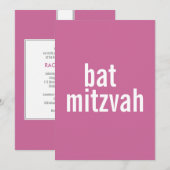 Annonces et invitations bat mitzvah {Mauve} (Devant / Derrière)