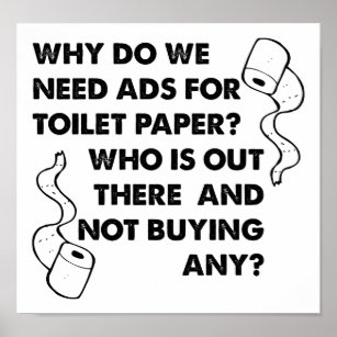 Annonces Papier Toilette Drôle Poster