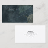 Annonceur Carte de visite Grunge Leaf Veines (Devant / Derrière)