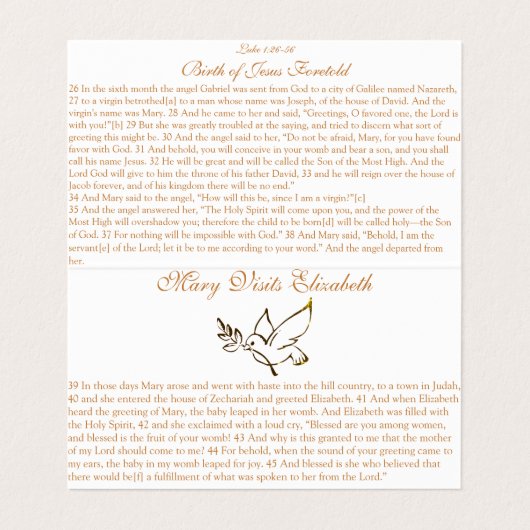 Annonciation (2) - Carte de prière (Intérieur déplié)