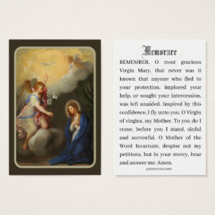 Annonciation catholique de la prière Mary Memorare