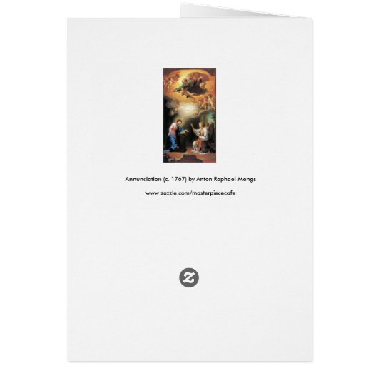 Annonciation par Anton Raphael Mengs (Dos)