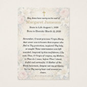 Annonciation Prière funèbre mémoriale catholique S (Dos)