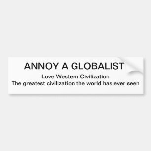 Annoy a globalist bumpersticker