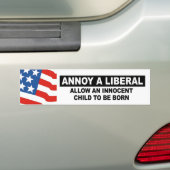 ANNOY A LIBERAL - LAAT EEN INNOCENT KIND TOE BUMPERSTICKER (Op auto)