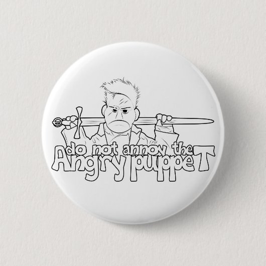 Annoy de angry puppet niet verstoren ronde button 5,7 cm (Voorkant)