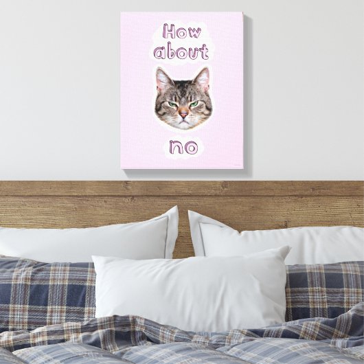 Annoyed Cat Canvas Afdruk (Insitu (Slaapkamer))
