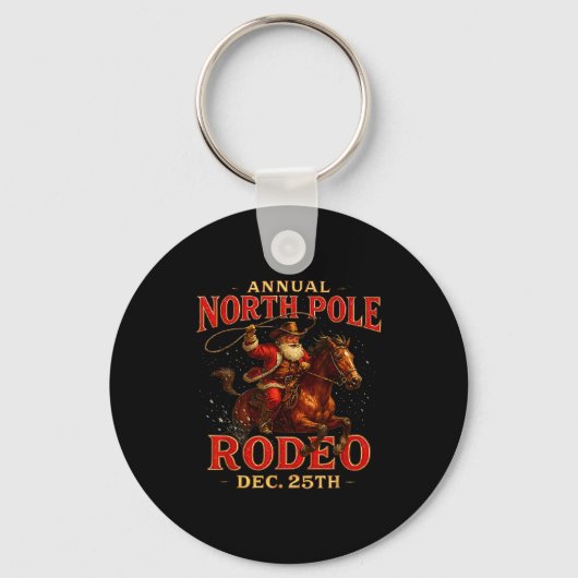 Annual North Le Rodeo Dec 25th Santa Design  Sleutelhanger (Voorkant)